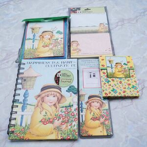 Mary Engelbreit Stationery Lot Journal Note Cards Memo Pad Bookmark Happiness